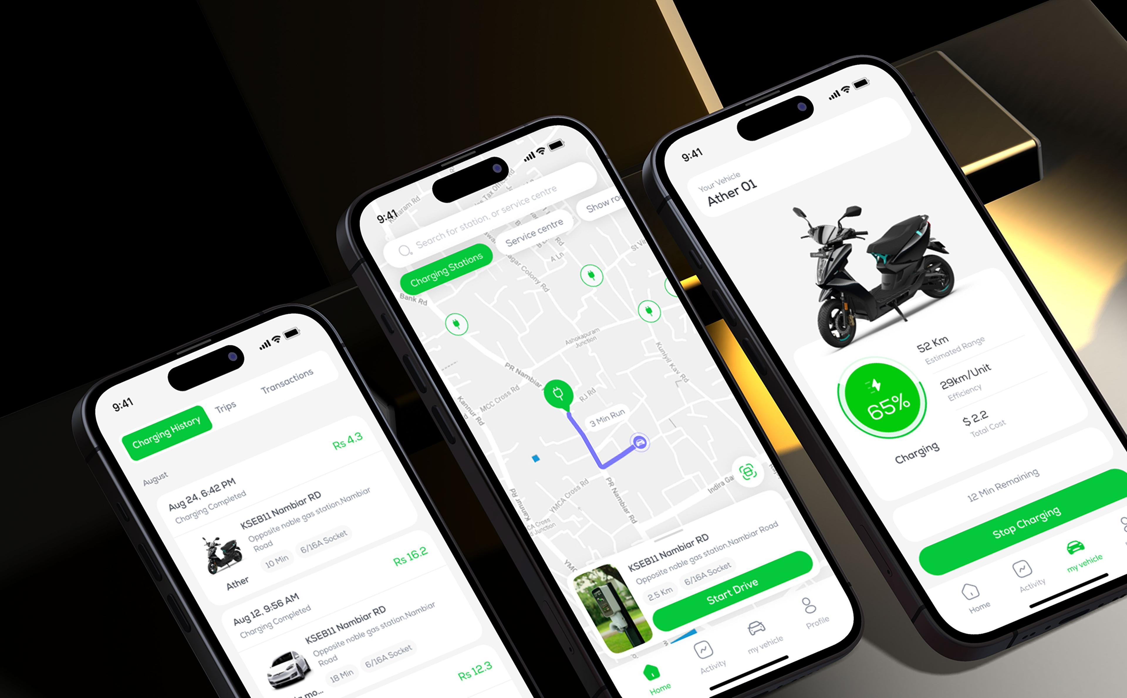 project banner of EV Charging App 